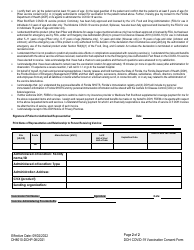 Form DH8010-DCHP Covid-19 Vaccine Screening and Consent Form - Florida, Page 2