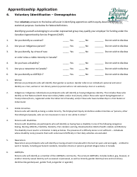 Apprenticeship Application Form - Prince Edward Island, Canada, Page 3