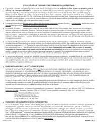 Form MV-664.1I Application for a Parking Permit or License Plates, for Persons With Severe Disabilities - New York (Italian), Page 2