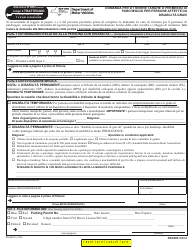 Form MV-664.1I Application for a Parking Permit or License Plates, for Persons With Severe Disabilities - New York (Italian), Page 3