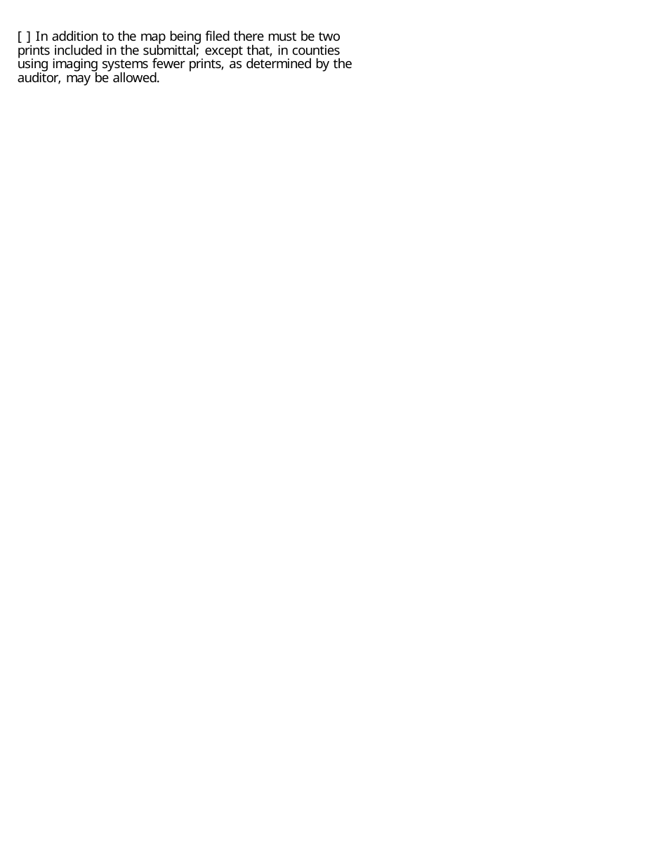 Checklist for Survey Maps Being Recorded - Washington, Page 2