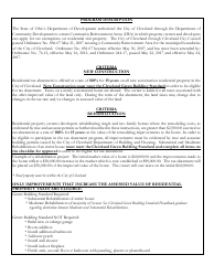 Single and Two Family Structure Application - Community Reinvestment Area Program - City of Cleveland, Ohio, Page 2