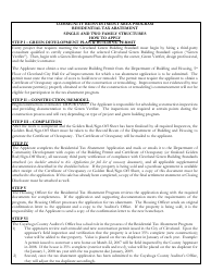 Single and Two Family Structure Application - Community Reinvestment Area Program - City of Cleveland, Ohio, Page 4