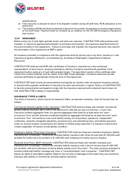 Pre-season Application and Agreement - Washington, Page 13