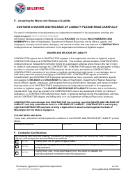 Pre-season Application and Agreement - Washington, Page 6