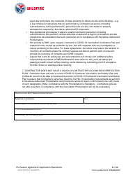 Pre-season Application and Agreement - Washington, Page 8