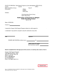 Form CFS08 0340C Redirection of Payments to Obligee Child Attending School - Oregon