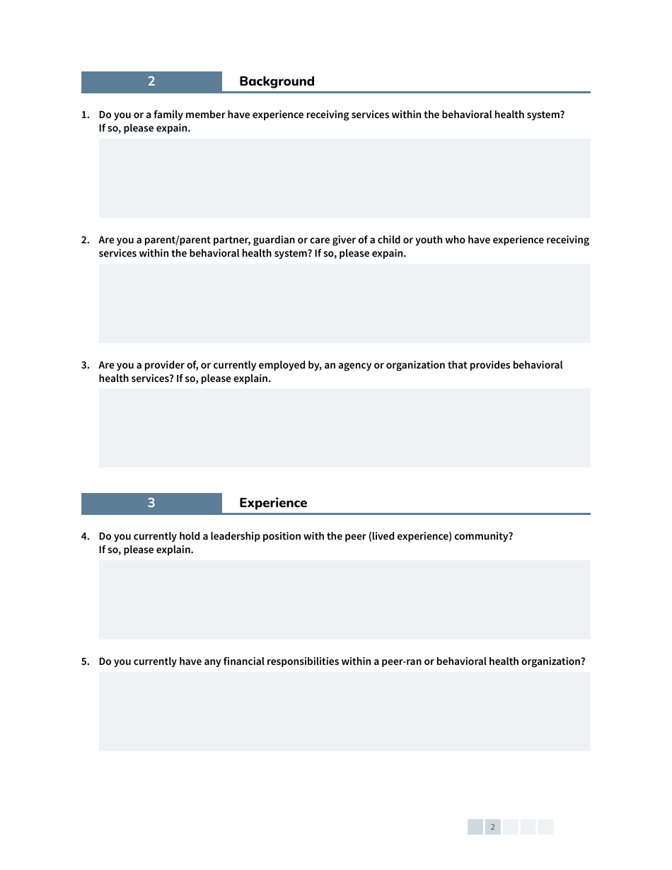 Form HCA82-0410 Office of Recovery Partnerships (Orp) Steering Committee Application - Washington, Page 2