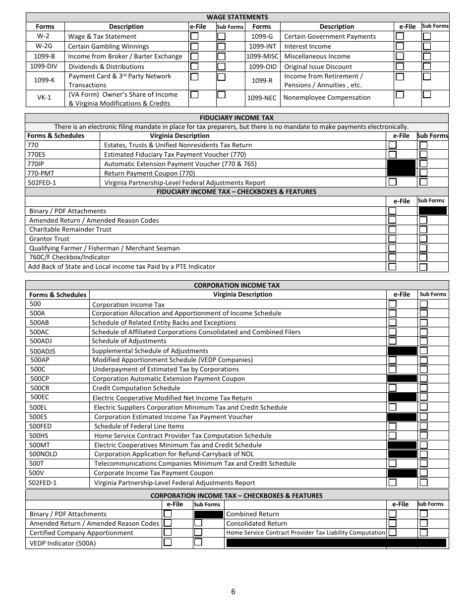 Tax Software Provider Letter of Intent - Virginia, Page 6