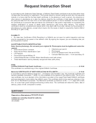 Stillbirth Certificate Request Form - Oklahoma, Page 2