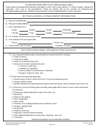 ODH Form 824C Plan Review Application for Manufacturing/Warehousing - Oklahoma, Page 2