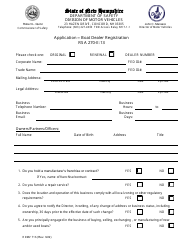 Document preview: Form RDMV716 Application - Boat Dealer Registration - New Hampshire