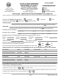 Form RDMV705 Application - Inspection Station Appointment - New Hampshire, Page 3