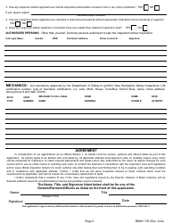 Form RDMV705 Application - Inspection Station Appointment - New Hampshire, Page 4