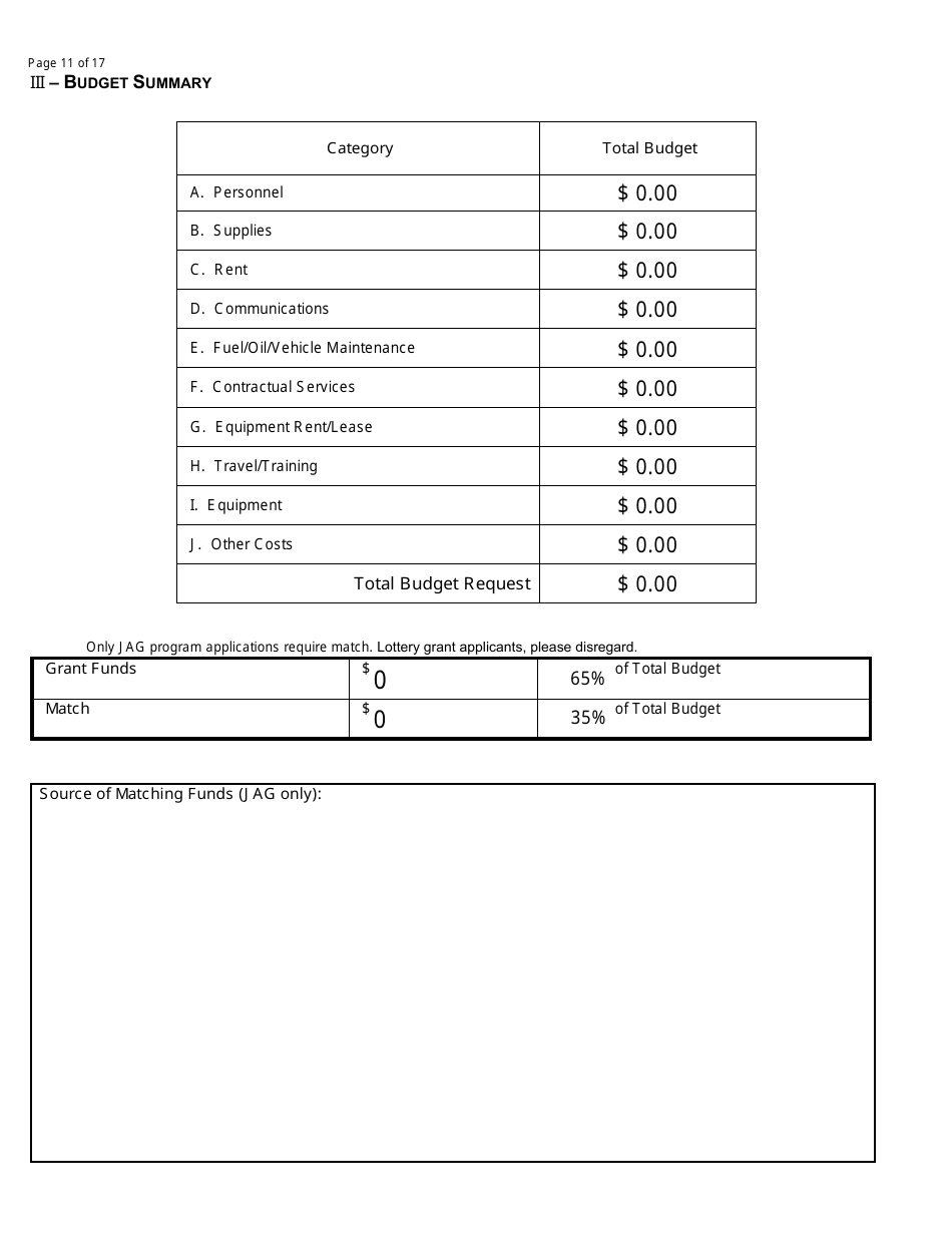 Edward Byrne Justice Assistance Grant (Jag) and Lottery Grant Application - North Dakota, Page 11