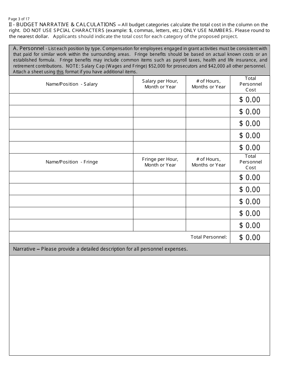 Edward Byrne Justice Assistance Grant (Jag) and Lottery Grant Application - North Dakota, Page 3