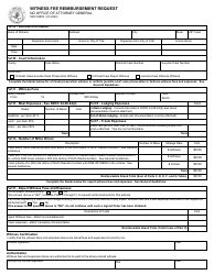 Form SFN52850 Witness Fee Reimbursement Request - North Dakota