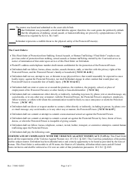 Final Order of Protection From Stalking, Sexual Assault, or Human Trafficking - Kansas, Page 2