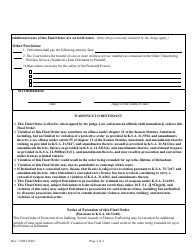 Final Order of Protection From Stalking, Sexual Assault, or Human Trafficking - Kansas, Page 3