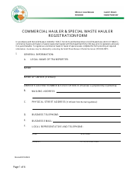 Commercial Hauler &amp; Special Waste Hauler Registration Form - New Mexico