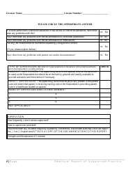 Employer Report of Supervised Practice - Mississippi, Page 2