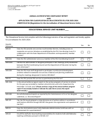 Document preview: Form NDE03-043 Annual Accreditation Compliance Report and Application for Classification as an Accredited Esu - Nebraska, 2024