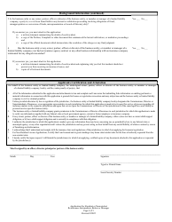 Application for Resident or Nonresident Reinsurance Intermediary Broker or Manager - Louisiana, Page 4