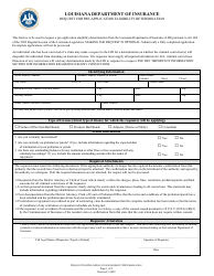 Request for Pre-application Eligibility Determination - Louisiana