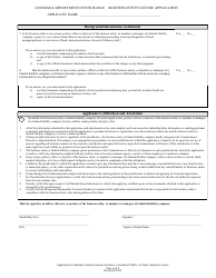Application for Business Entity Insurance Producer, Consultant, Public or Claims Adjuster License - Louisiana, Page 6