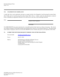 Form ER-1 Extension Request Form - New Hampshire, Page 3
