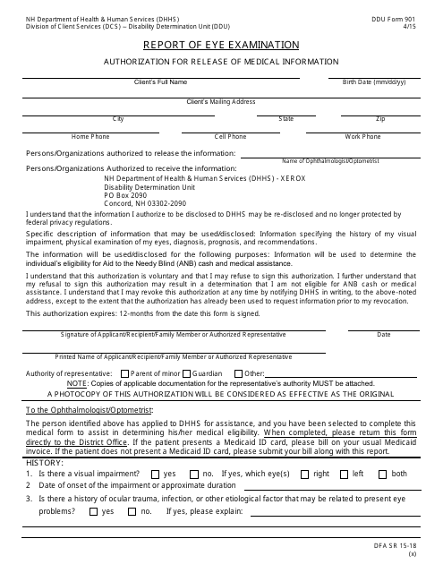 DDU Form 901  Printable Pdf