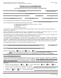 DDU Form 901 Report of Eye Examination - Authorization for Release of Medical Information - New Hampshire