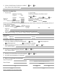 DDU Form 901 Report of Eye Examination - Authorization for Release of Medical Information - New Hampshire, Page 2