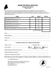 Document preview: Property Tax Law Book Order Form - Maine
