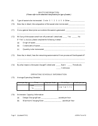ADEM Form 52 Registration Form for the Construction, Installation, or Modification of an Incinerator - Alabama, Page 3