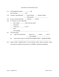 ADEM Form 52 Registration Form for the Construction, Installation, or Modification of an Incinerator - Alabama, Page 4