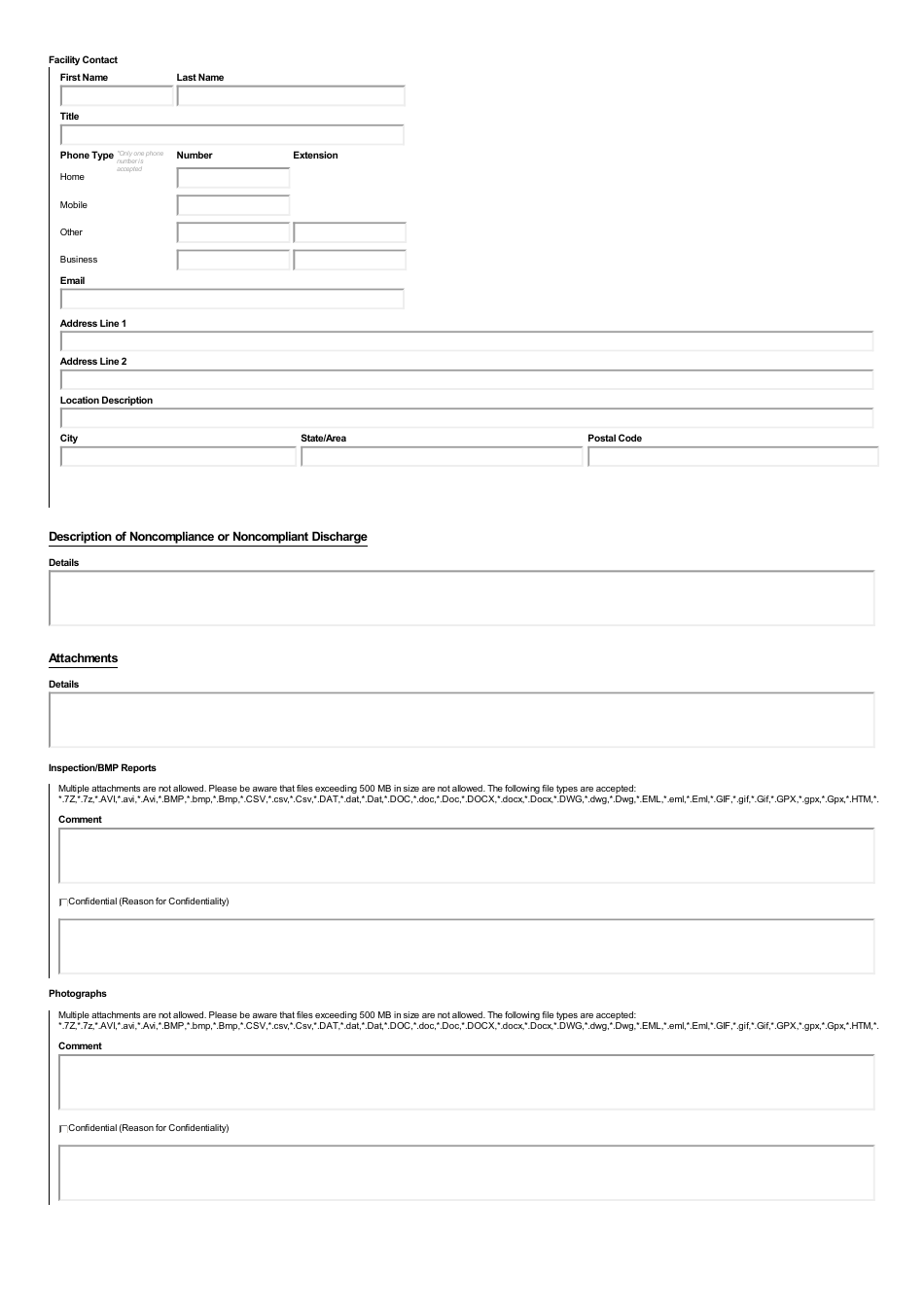ADEM Form 025 Npdes Construction Stormwater Noncompliance Notification Report - Alabama, Page 4