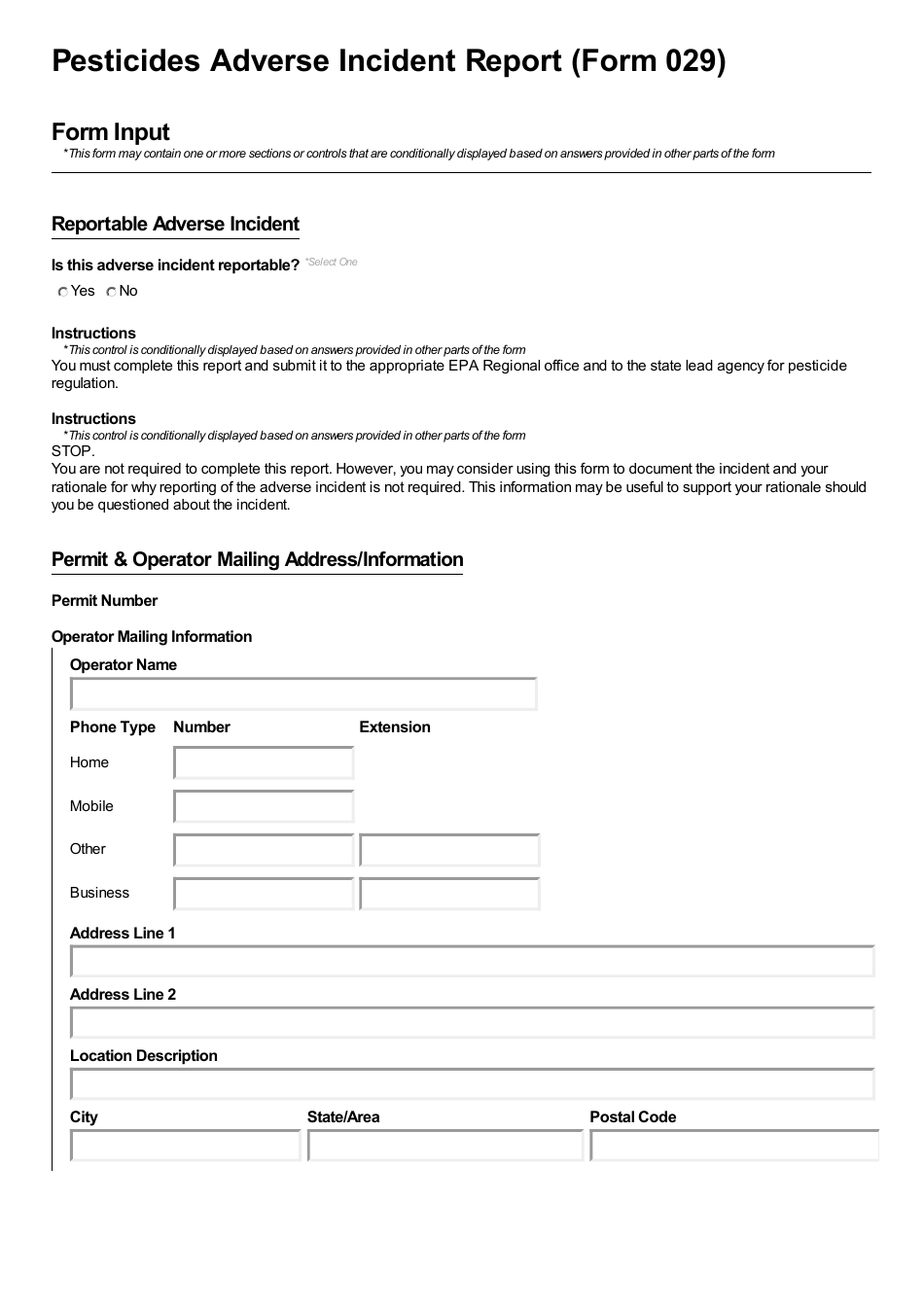 ADEM Form 029 Npdes Pesticide Adverse Incident Report - Alabama, Page 3