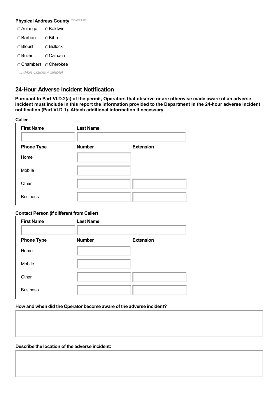 ADEM Form 029 Npdes Pesticide Adverse Incident Report - Alabama, Page 5