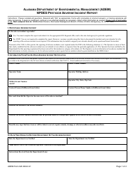 ADEM Form 029 Npdes Pesticide Adverse Incident Report - Alabama, Page 8