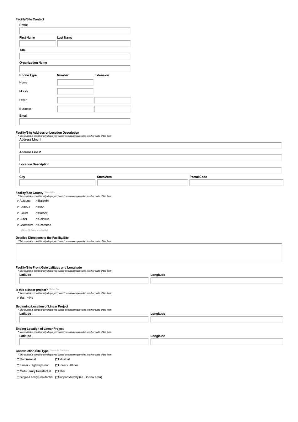 ADEM Form 024 Notice of Intent - Npdes General Permit Number Alr100000 (Construction Stormwater) - Alabama, Page 23