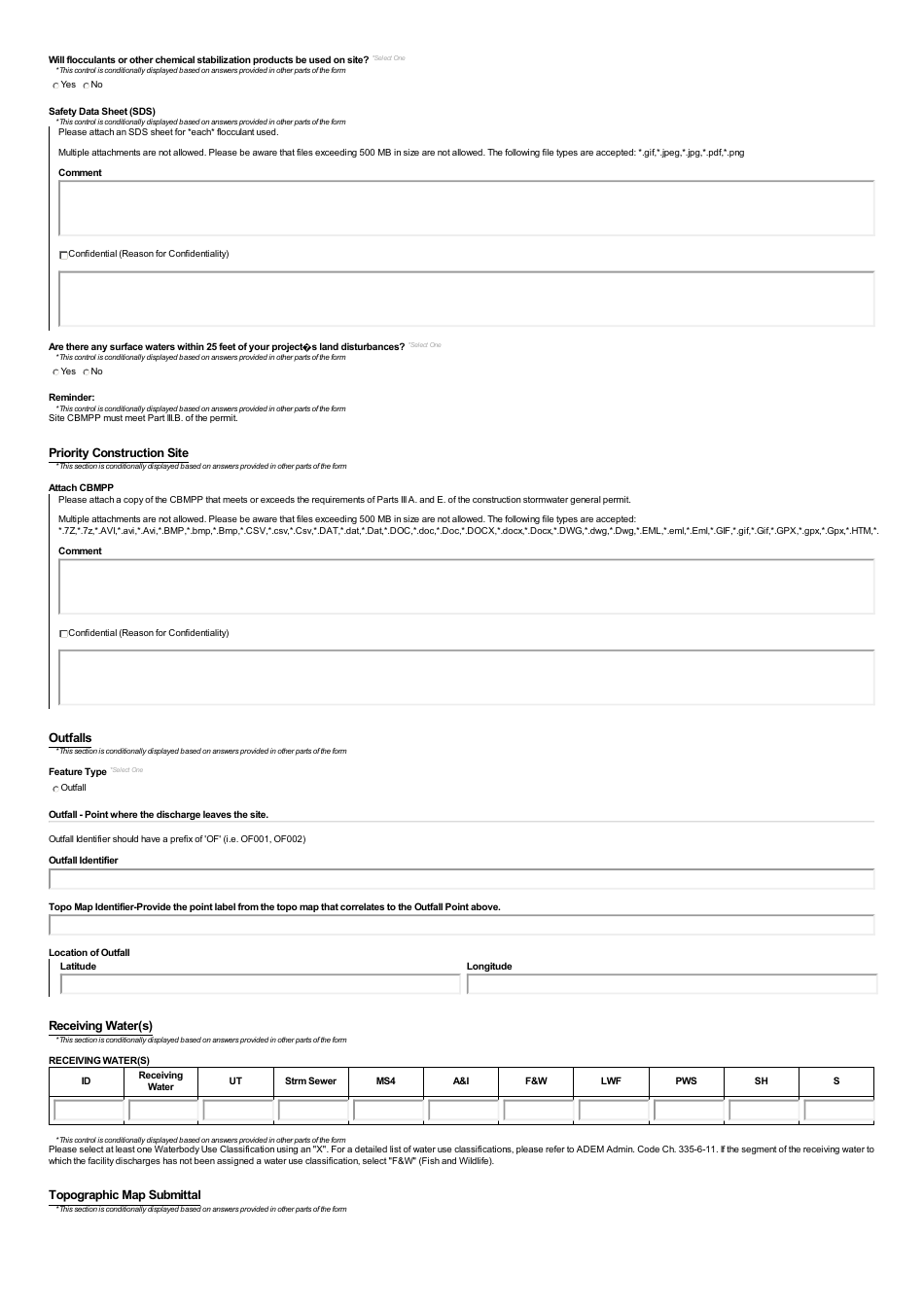 ADEM Form 024 Notice of Intent - Npdes General Permit Number Alr100000 (Construction Stormwater) - Alabama, Page 25
