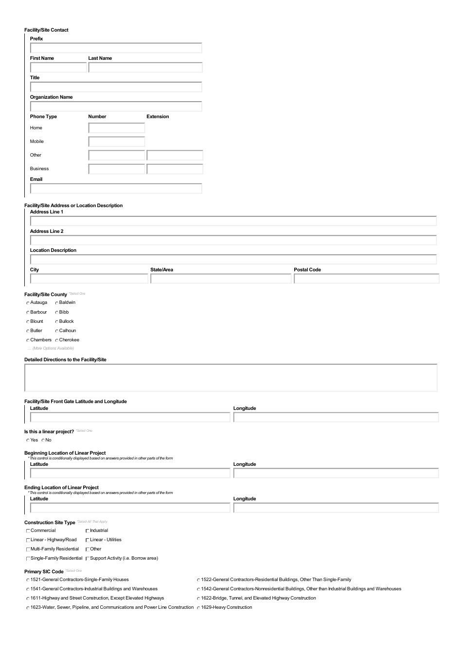 ADEM Form 024 Notice of Intent - Npdes General Permit Number Alr100000 (Construction Stormwater) - Alabama, Page 33