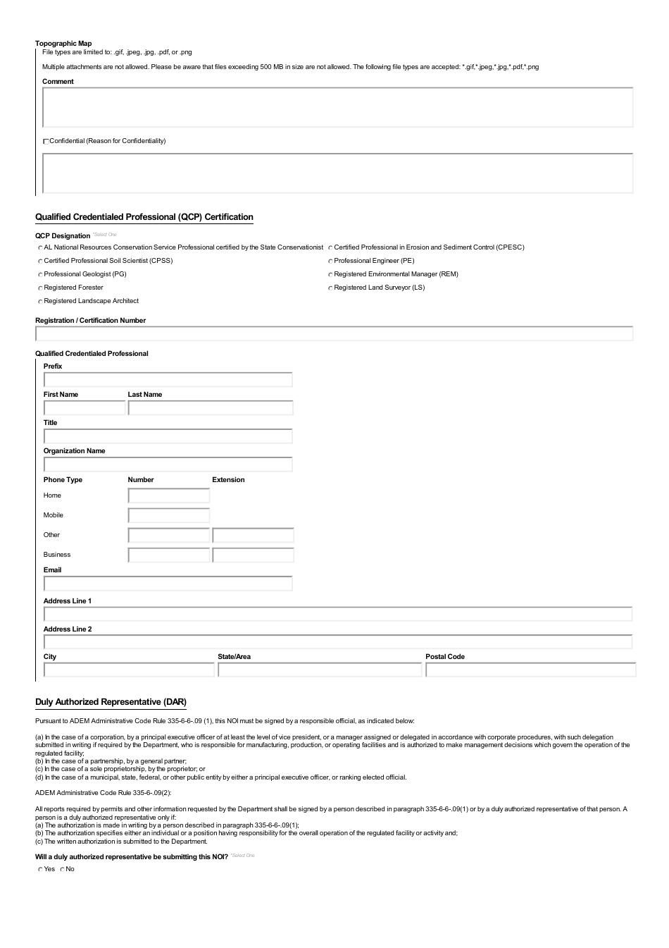 ADEM Form 024 Notice of Intent - Npdes General Permit Number Alr100000 (Construction Stormwater) - Alabama, Page 36
