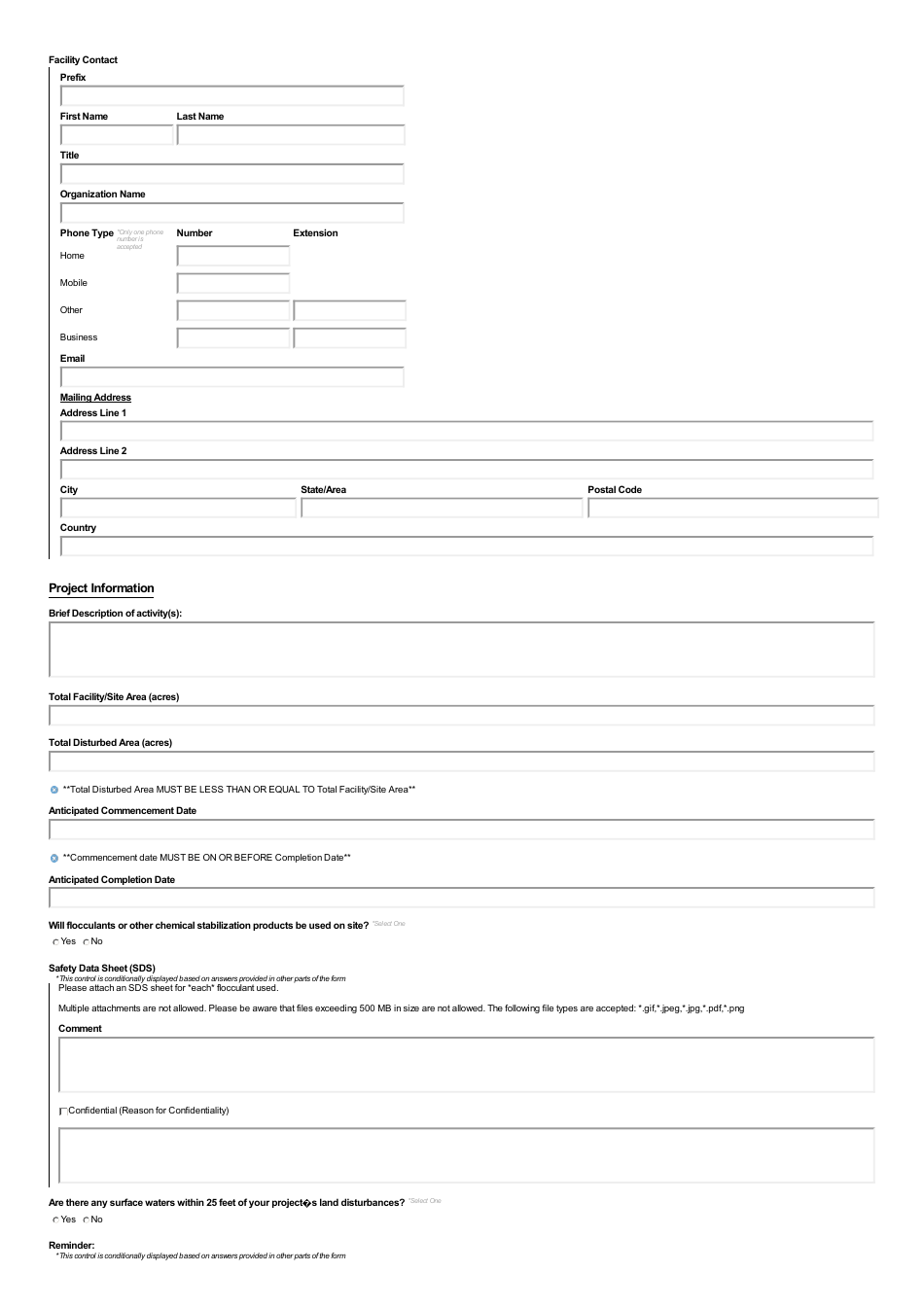 ADEM Form 024 Notice of Intent - Npdes General Permit Number Alr100000 (Construction Stormwater) - Alabama, Page 7