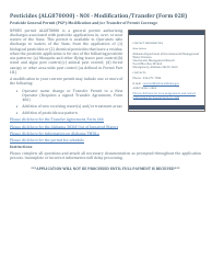 ADEM Form 028 Notice of Intent - Npdes General Permit Number Alg870000 (Pesticides) - Alabama, Page 16