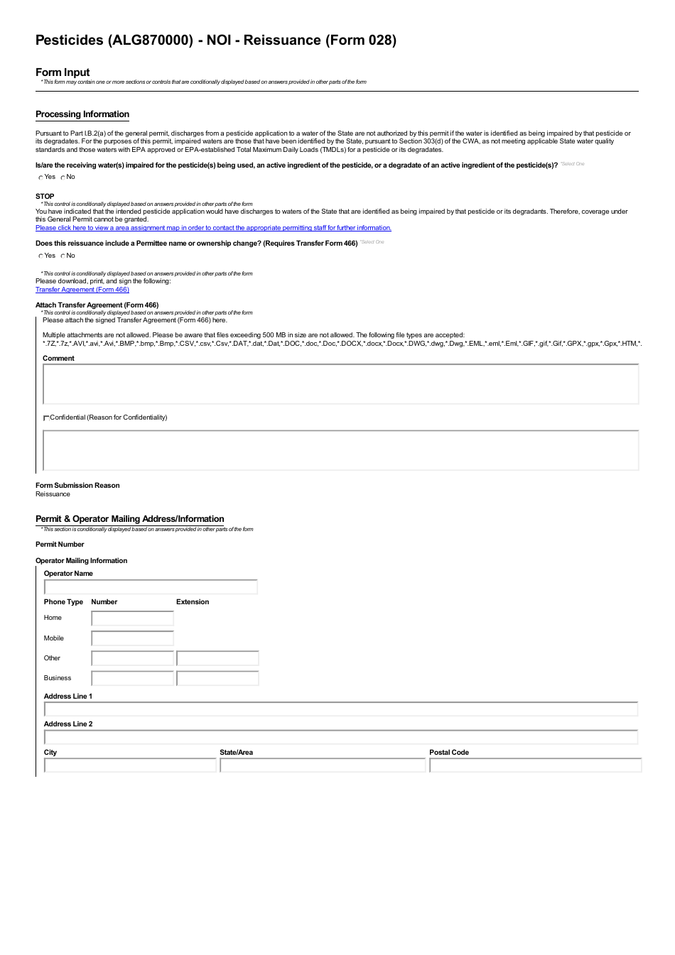 ADEM Form 028 Notice of Intent - Npdes General Permit Number Alg870000 (Pesticides) - Alabama, Page 25