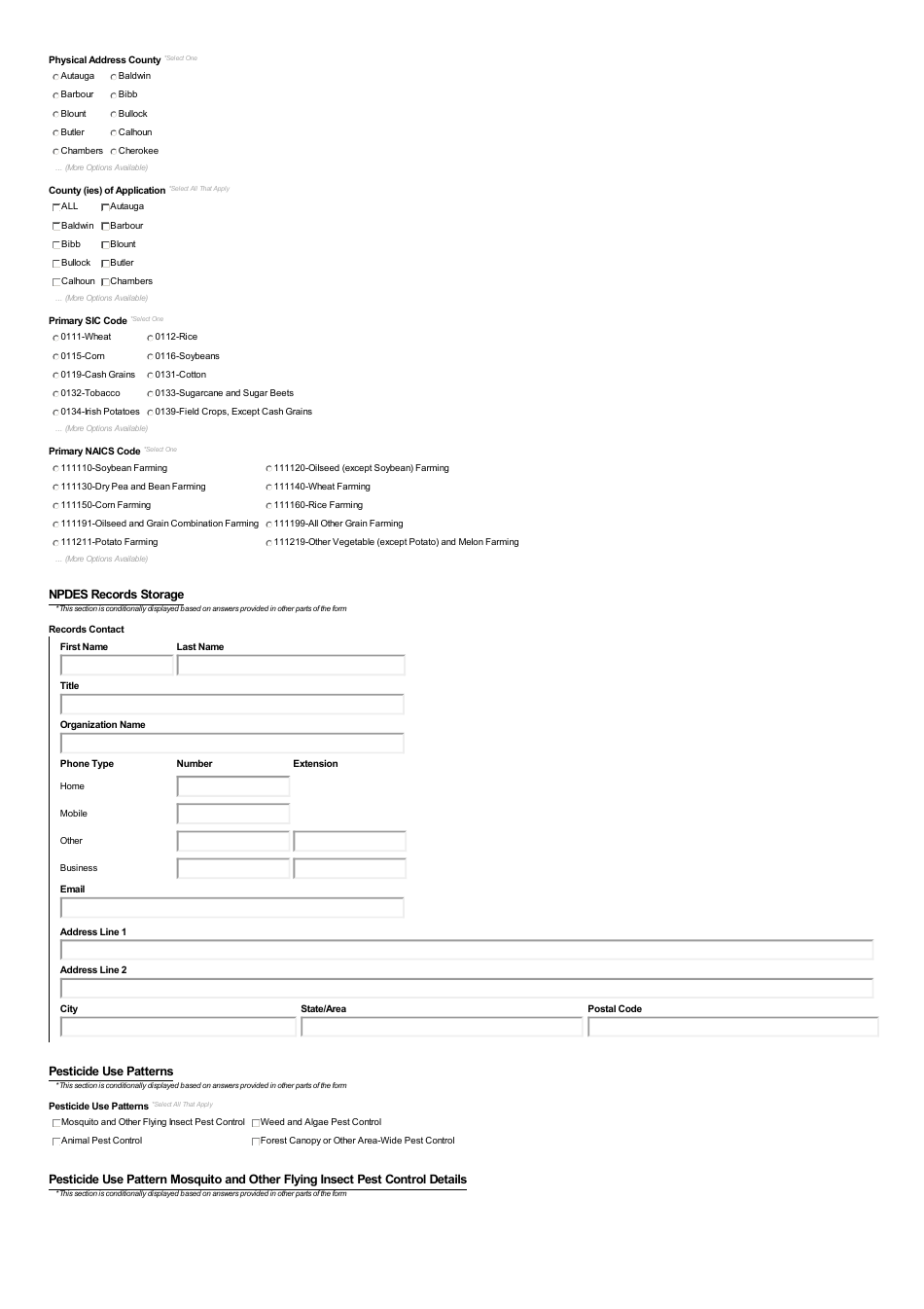 ADEM Form 028 Notice of Intent - Npdes General Permit Number Alg870000 (Pesticides) - Alabama, Page 27