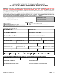 ADEM Form 028 Notice of Intent - Npdes General Permit Number Alg870000 (Pesticides) - Alabama, Page 32
