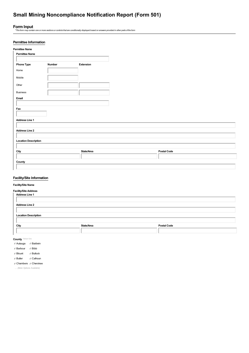 ADEM Form 501 Npdes Small Mining Noncompliance Notification Report - Alabama, Page 3